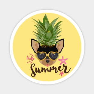 Pineapple Shirt for Women, Kids, Boys, Teen Girls, Dog Mom Chihuahua Magnet